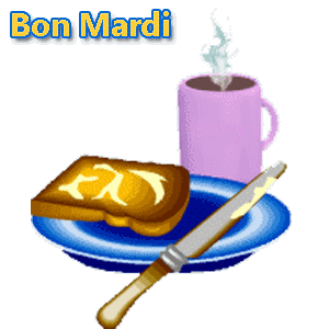 Gif Bon mardi petit dejeuner
